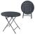 Masa pliabila Mark 80x74cm negru efect ratan [en.casa] HausGarden Leisure