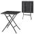 Masa pliabila Mark 61,5x61,5x73cm negru efect ratan [en.casa] HausGarden Leisure
