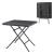 Masa pliabila Mark 78x78x74cm negru efect ratan [en.casa] HausGarden Leisure