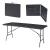 Masa pliabila Mark 180x75x72cm negru efect ratan [en.casa] HausGarden Leisure