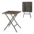 Masa pliabila camping Lillestrøm 61,5x61,5x73cm maro inchis [en.casa] HausGarden Leisure