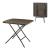 Masa pliabila camping Lillestrøm Lillestrøm 78x78x74cm maro inchis [en.casa] HausGarden Leisure