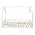 Pat casuta copii cu grilaj protectie Hesel 200x120cm lemn alb [en.casa] HausGarden Leisure