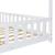 Pat casuta copii cu grilaj protectie Hesel 200x120cm lemn alb [en.casa] HausGarden Leisure