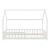 Pat casuta copii cu grilaj protectie Hesel 200x90cm lemn alb [en.casa] HausGarden Leisure