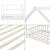 Pat casuta copii cu grilaj protectie Hesel 200x90cm lemn alb [en.casa] HausGarden Leisure