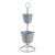 Suport 2 ghivece plante Alphen 76,5cm gri [en.casa] HausGarden Leisure
