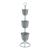 Suport 3 ghivece plante Alphen 110cm gri [en.casa] HausGarden Leisure