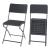Set 2 scaune pliabile Mark negru efect ratan [en.casa] HausGarden Leisure