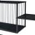 Consola hol Beesel 65,5x60x20cm otel negru cu rafturi [en.casa] HausGarden Leisure