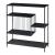 Consola hol Beesel 65,5x60x20cm otel negru cu rafturi [en.casa] HausGarden Leisure