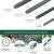Set 25 araci/suport pentru rosii, castraveti, fasole, metal + PVC, verde, 120x0.8 cm, Artool GartenVIP DiyLine