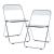 Set 2 scaune pliabile Pornainen transparent [en.casa] HausGarden Leisure