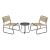 Set bistro gradina 3 componente Brienza negru bej [casa.pro] HausGarden Leisure