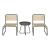 Set bistro gradina 3 componente Brienza negru bej [casa.pro] HausGarden Leisure