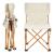 Set camping pliabil Banzi 1 masa si 2 scaune textil bej [casa.pro] HausGarden Leisure