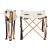 Set camping pliabil Banzi 1 masa si 2 scaune textil bej [casa.pro] HausGarden Leisure