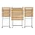Set bistro 3 piese pliabil gradina Bovino otel lemn negru natur [casa.pro] HausGarden Leisure