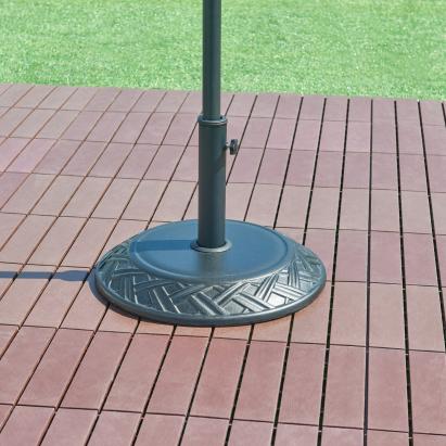 Suport umbrela soare Bisegna 50x7cm 25kg beton negru [casa.pro] HausGarden Leisure