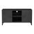 Comoda TV Kotka 113x40x58cm otel negru cu 2 usi [en.casa] HausGarden Leisure
