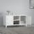Comoda TV Kotka 113x40x58cm otel alb cu 2 usi [en.casa] HausGarden Leisure