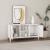 Comoda TV Kotka 113x40x58cm otel alb cu 2 usi [en.casa] HausGarden Leisure