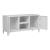 Comoda TV Kotka 113x40x58cm otel alb cu 2 usi [en.casa] HausGarden Leisure