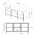 Comoda TV Kotka 113x40x58cm otel negru cu 3 usi [en.casa] HausGarden Leisure