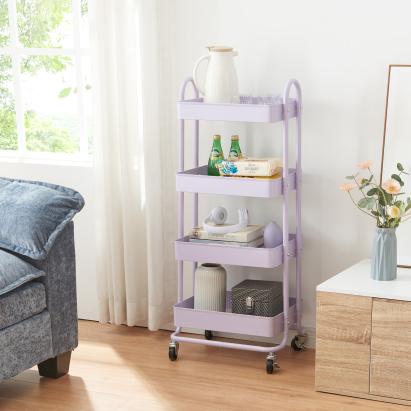 Carucior 4 cosuri servire la masa Pyhäntä 103,5x46x35cm otel lila [en.casa] HausGarden Leisure