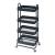 Carucior 4 cosuri servire la masa Pyhäntä 103,5x46x35cm otel negru mat [en.casa] HausGarden Leisure