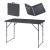 Masa pliabila inaltime reglabila Adelfia 120x60cm negru efect ratan [en.casa] HausGarden Leisure