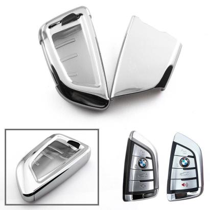 Husa Cheie Smartkey BMW 3/4 Butoane Seria G SILVER TPU+PC AutoProtect KeyCars