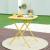 Masa pliabila gradina Sande 71x70x70cm patrata otel galben [en.casa] HausGarden Leisure