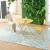 Masa pliabila gradina Sande 71x70x70cm patrata otel galben [en.casa] HausGarden Leisure