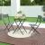 Masa pliabila gradina Sande 71x62cm rotunda otel negru [en.casa] HausGarden Leisure