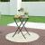 Masa pliabila gradina Sande 71x62cm rotunda otel negru [en.casa] HausGarden Leisure
