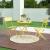 Masa pliabila gradina Sande 71x62cm rotunda otel galben [en.casa] HausGarden Leisure