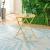 Masa pliabila gradina Sande 71x62cm rotunda otel galben [en.casa] HausGarden Leisure