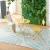 Masa pliabila gradina Sande 71x62cm rotunda otel galben [en.casa] HausGarden Leisure