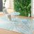 Masa pliabila gradina Sande 71x62cm rotunda otel albastru deschis [en.casa] HausGarden Leisure