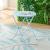 Masa pliabila gradina Sande 71x62cm rotunda otel albastru deschis [en.casa] HausGarden Leisure