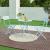 Masa pliabila gradina Sande 71x62cm rotunda otel albastru deschis [en.casa] HausGarden Leisure