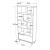 Raft carti Fajaarire 175,5x84x29,5cm PAL metal efect lemn stejar [en.casa] HausGarden Leisure