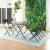 Klapptisch Sande Stahl 110x70x71 cm Schwarz [en.casa] HausGarden Leisure