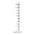 Raft de sine statator cu 10 polite Eksjö 150x39x39cm otel alb [en.casa] HausGarden Leisure