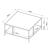 Masuta cafea Kumlinge 40x80x80cm metal alb [en.casa] HausGarden Leisure