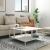 Masuta cafea Kumlinge 40x80x80cm metal alb [en.casa] HausGarden Leisure