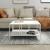 Masuta cafea Kumlinge 40x80x80cm metal alb [en.casa] HausGarden Leisure