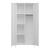Dulap metalic cu 2 usi Seinäjoki 180x76x50cm otel alb [en.casa] HausGarden Leisure