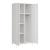 Dulap metalic cu 2 usi Seinäjoki 180x76x50cm otel alb [en.casa] HausGarden Leisure